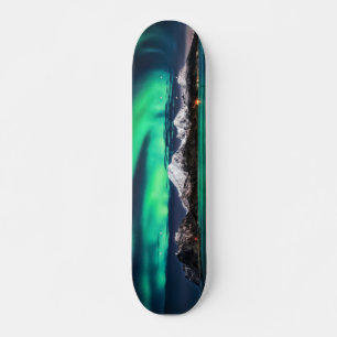 Snow Mountain Aurora Cool Girl Skateboard