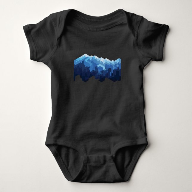Snow mountain  baby bodysuit (Front)
