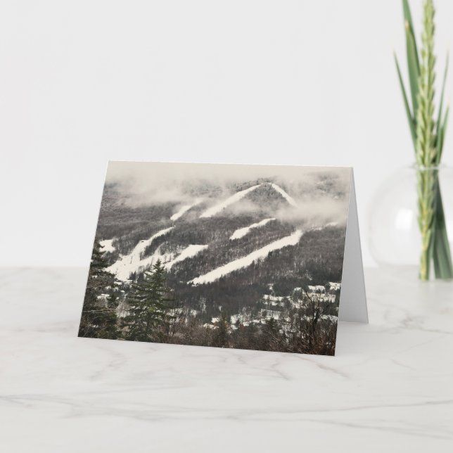 Snow Mountain Greetings Card (Front)