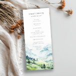 Snow Mountain Landscape Wedding Program<br><div class="desc">Watercolor Snow Mountain Landscape Theme Collection.- it's an elegant script watercolor Illustration of Snow Mountain landscape,  perfect for your winter Mountain destination wedding & parties. It’s very easy to customise,  with your personal details. If you need any other matching product or customisation,  kindly message via Zazzle.</div>