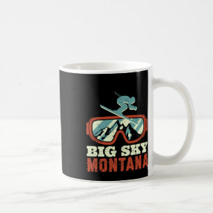 Snow Mountain Montana Vintage Retro Skiing And Sno Coffee Mug