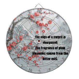 Snow mountain plum blossom painting dartboard