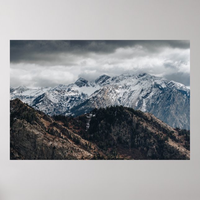 SNOW MOUNTAIN RANGE WALLPAPER POSTER (Front)