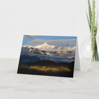 Snow Mountain Sunrise Card