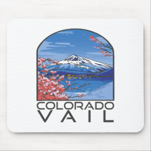 Snow Mountain Vail Colorado Winter Vacation Skiing Mouse Pad