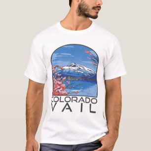 Snow Mountain Vail Colorado Winter Vacation Skiing T-Shirt