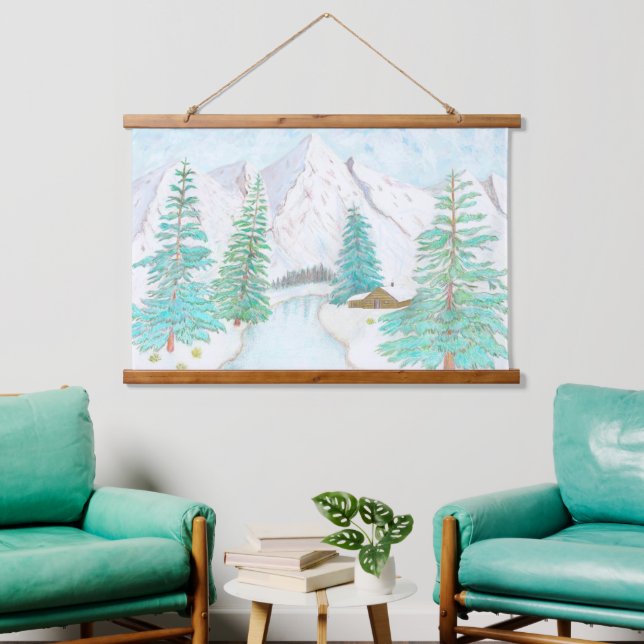 Snow Mountains Hanging Tapestry (Living Room)
