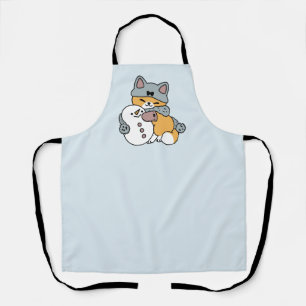 Snow Much Fun Cat Winter Holiday Design Apron