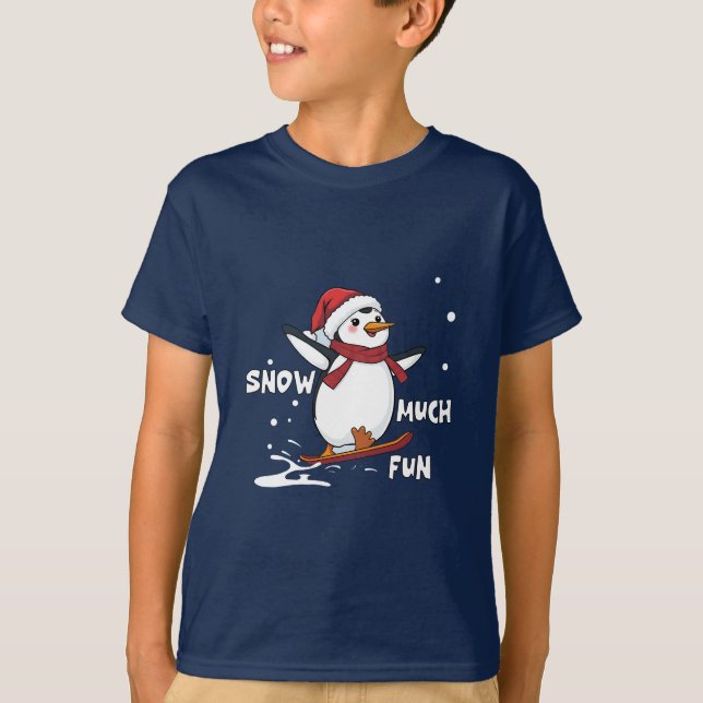 Snow Much Fun Penguin Tshirt design (Front)