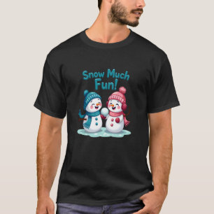 Snow Much Fun Snowmen Winter Christmas Graphic Des T-Shirt