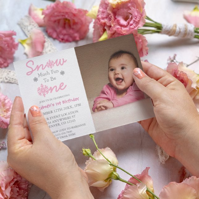 Snow Much Fun To Be One Winter 1st Birthday Invitation (Creator Uploaded)