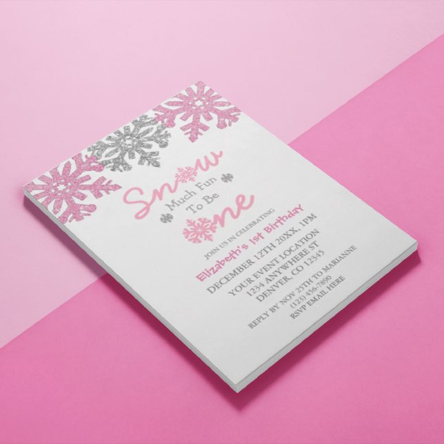 Snow Much Fun To Be One Winter 1st Birthday Invitation (Creator Uploaded)