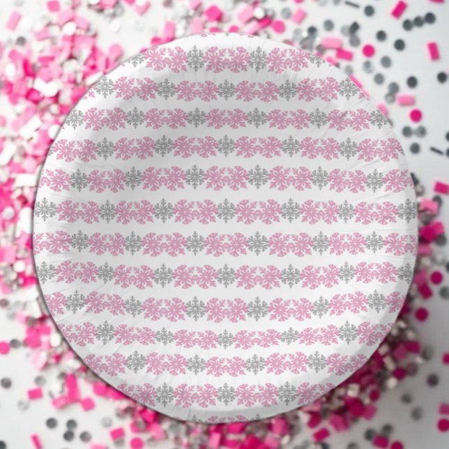 Snow Much Fun To Be One Winter 1st Birthday Paper Plate (Creator Uploaded)