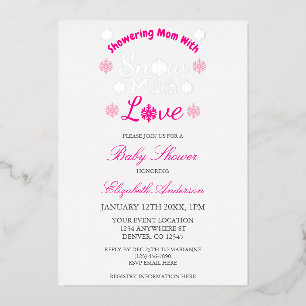 Snow Much Love Winter Snowflake Baby Shower