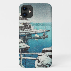 Snow Mukôjima Hasui Kawase shin hanga art winter iPhone 11 Case
