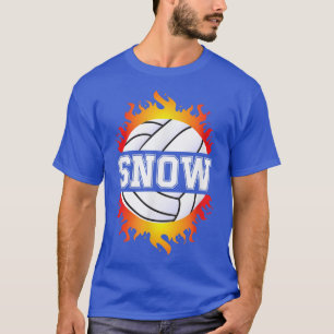 Snow Name Volleyball Player Girls Ball and Net Spo T-Shirt