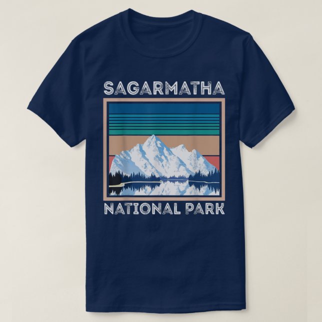 Snow National Park Sagarmatha Everest Tibet Nepal  T-Shirt (Design Front)