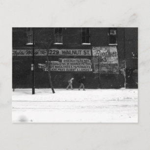 Snow on 11th Street, Philadelphia. Postcard