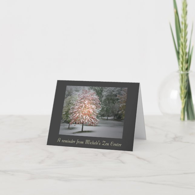 Snow on Maple Trees Note Cards (Front)