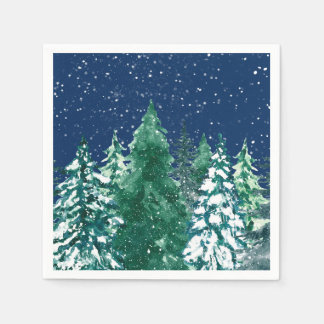 Snow on Pines Napkin