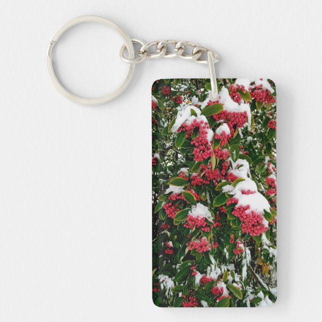 Snow , on the red berries  key ring (Front)