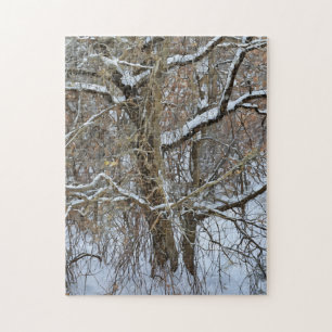 Snow on Tree Winter Art Nature Puzzle