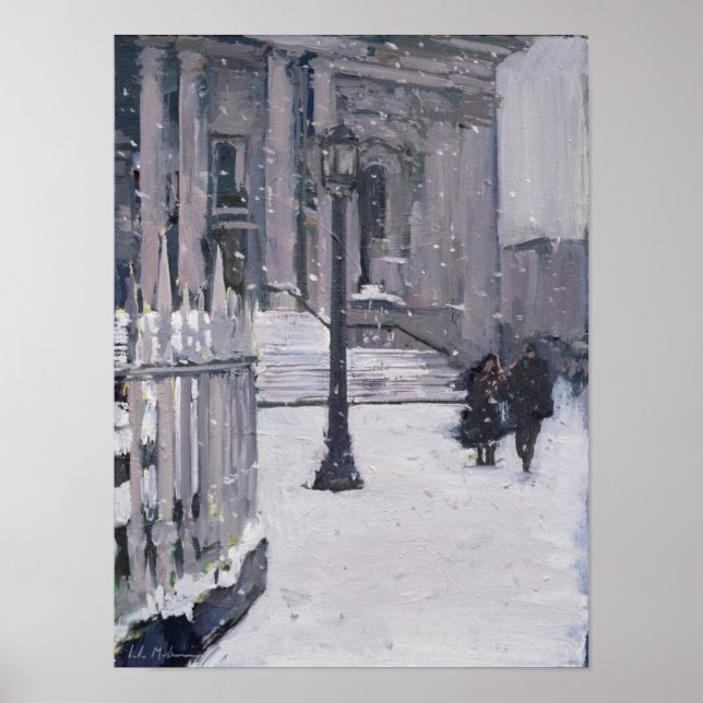 Snow outside St. Paul's 2009 Poster (Front)