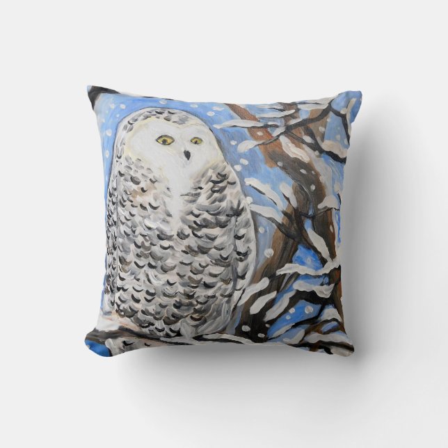 Snow Owl Cushion (Front)