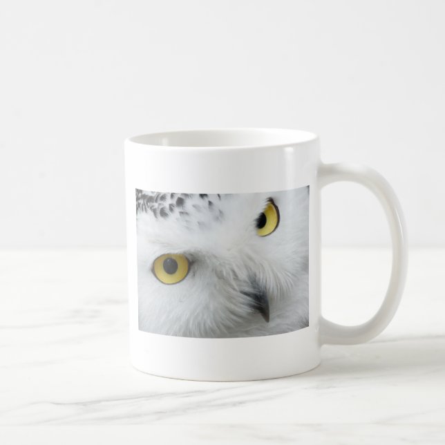 Snow Owl Eyes Coffee Mug (Right)