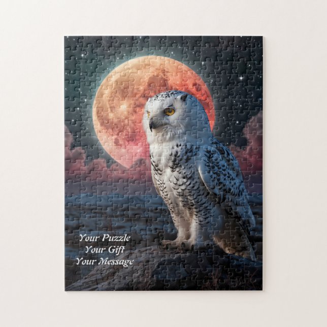 Snow Owl of Wisdom Jigsaw Puzzle (Vertical)