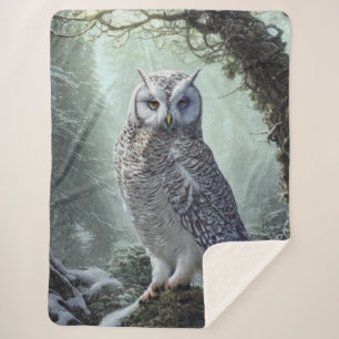 Snow Owl Sherpa Blanket