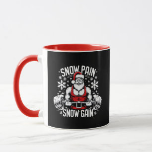 Snow Pain Snow Gain Festive Christmas Gym Workout Mug