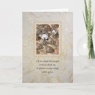 Snow People Anniversary Card