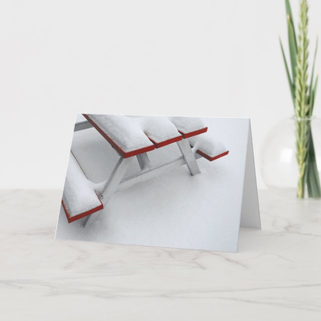 snow picnic holiday card (Front)