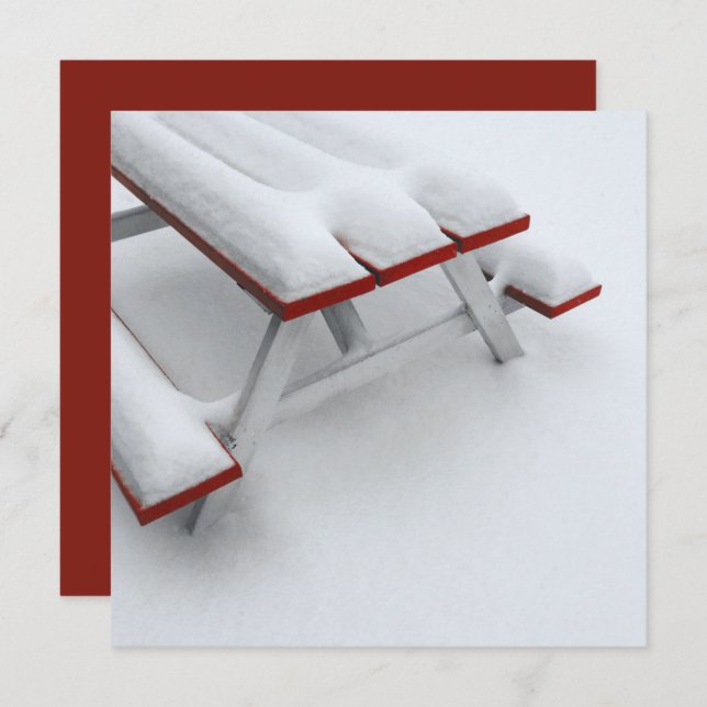 snow picnic invitation (Front/Back)