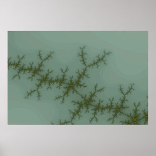 Snow Pine - Fractal Art Poster