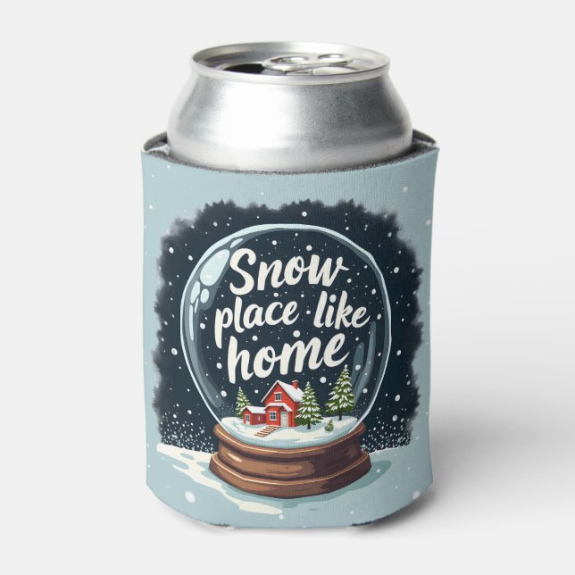 Snow Place Like Home Holiday Quote Cooler (Can Front)