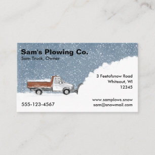 Snow Plough Business - Pickup Truck Snow Removal Card
