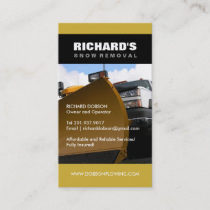 Snow Plough Company Business Card