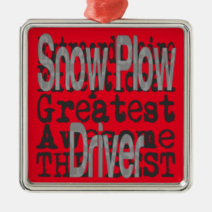Snow Plough Driver Extraordinaire Metal Ornament
