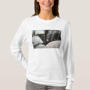 Snow Plough Railroad Clearing Tracks in Rocky T-Shirt