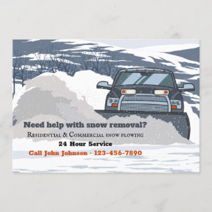 Snow Plough Snow Removal Announcement