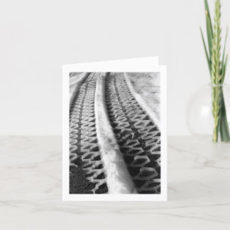 Snow Plough Tracks Card