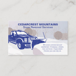 Snow Plough Truck Business Card