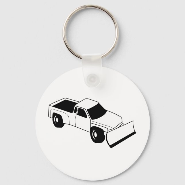 snow plough truck key ring (Front)