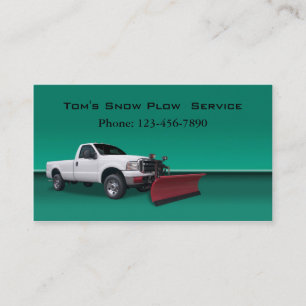 Snow Plough Truck Service Business Card