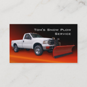 Snow Plough Truck Service Business Card