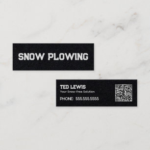 Snow Plougher QR Mini Business Card