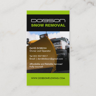 Snow Ploughing Business Card