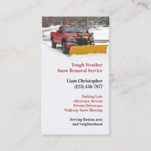 Snow Ploughing Business Card